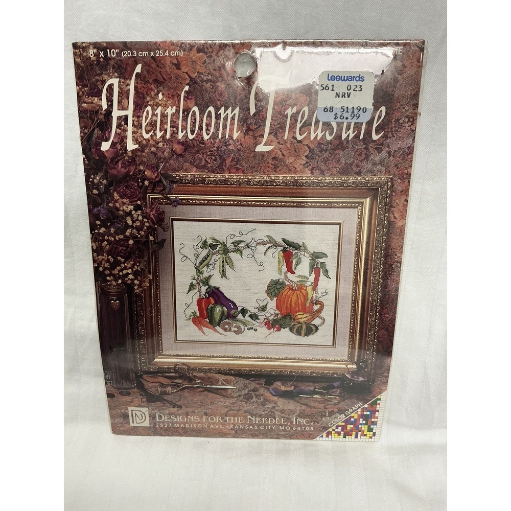1992 Heirloom Treasure Counted Cross Stitch Kit 8" X 10" HARVEST TIME 5239